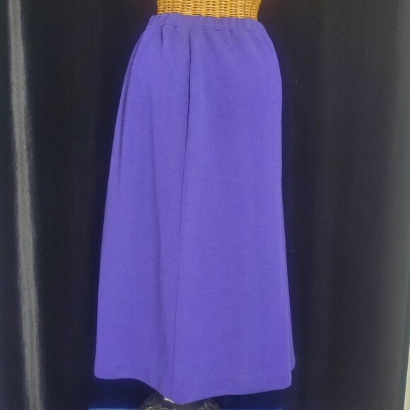 Vintage Devon IGLWU Union Made Indigo Purple Pencil Skirt Size 10 Midi Length - Picture 3 of 8